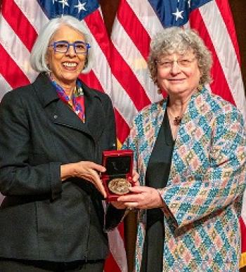 Ingrid Daubechies and Arati Prabhakar Photo by Ryan K. Morris for the National Science & Technology Medals Foundation ""